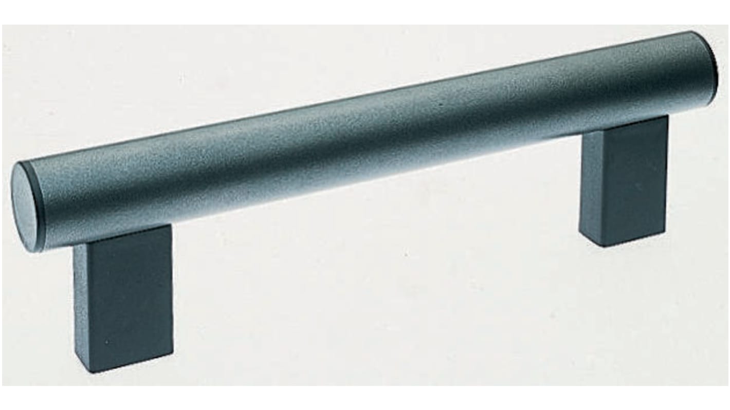 Tirador Elesa de Aluminio Negro, 265mm x 75 mm x 18mm, fijaciones ocultas, distancia entre ejes 200mm