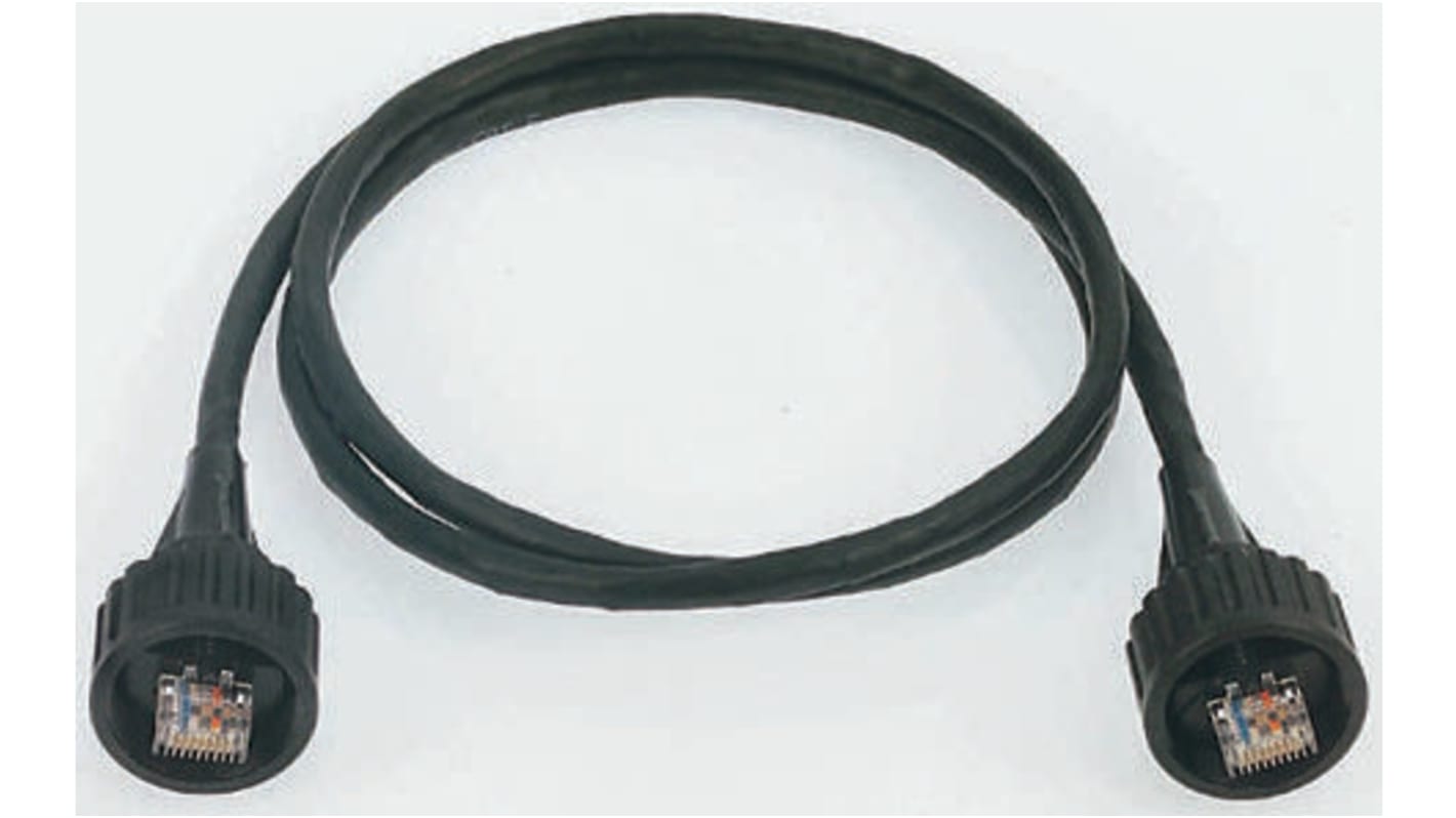 Brad from Molex, 5m Cat5e, Black RJ45 to Male RJ45 Male, F/UTP Shielded, Terminated PUR Sheath