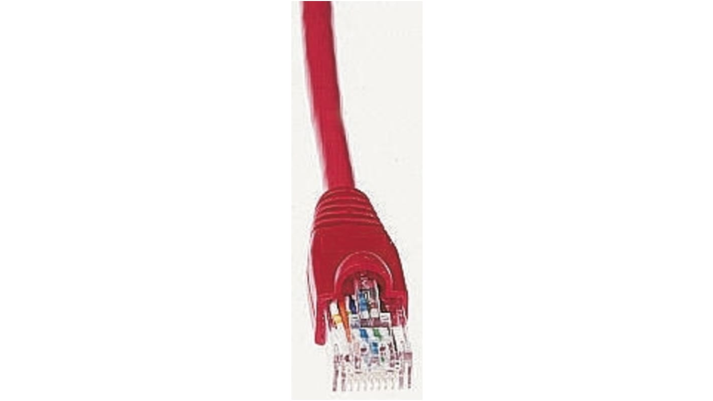 Brand-Rex, 1m Cat5e, Red RJ45 to Male RJ45 Male, U/UTPUnshielded, Terminated LSZH Sheath