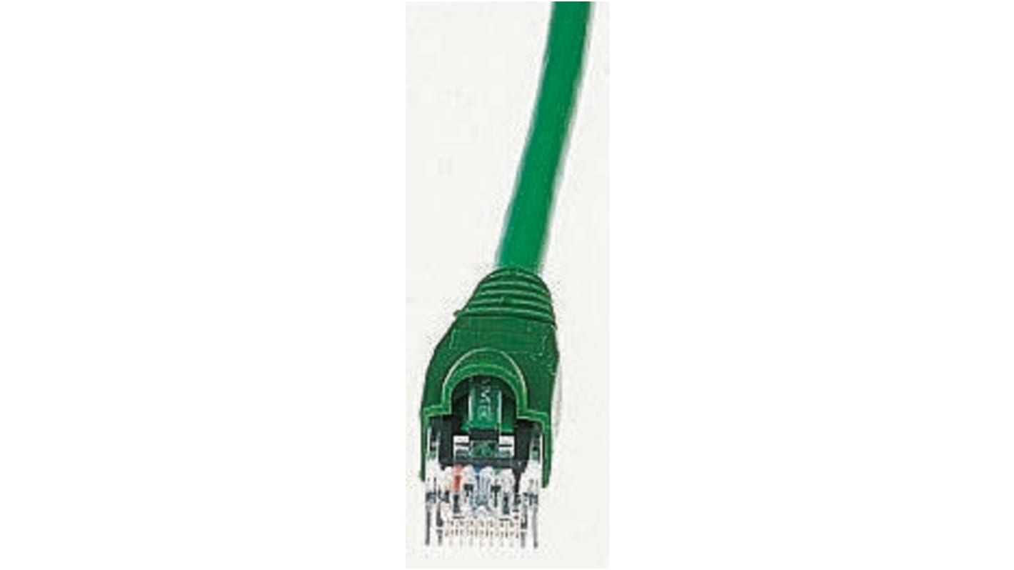 Cable Ethernet Cat5e U/UTP Brand-Rex de color Verde, long. 1m, funda de LSZH