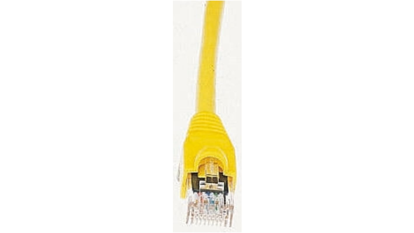 Cable Ethernet Cat5e U/UTP Brand-Rex de color Amarillo, long. 3m, funda de LSZH