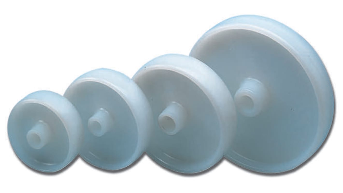 LAG White Polyamide Hygienic, Low Rolling Resistance, Non-Marking Trolley Wheel, 600kg