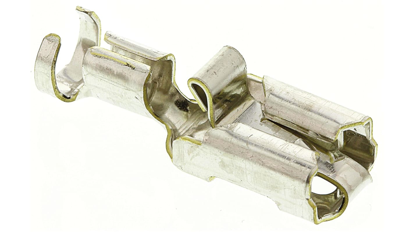 TE Connectivity Positive Lock .250 Mk I Uninsulated Female Spade Connector, Receptacle, 6.35 x 0.81mm Tab Size, 2.5mm²