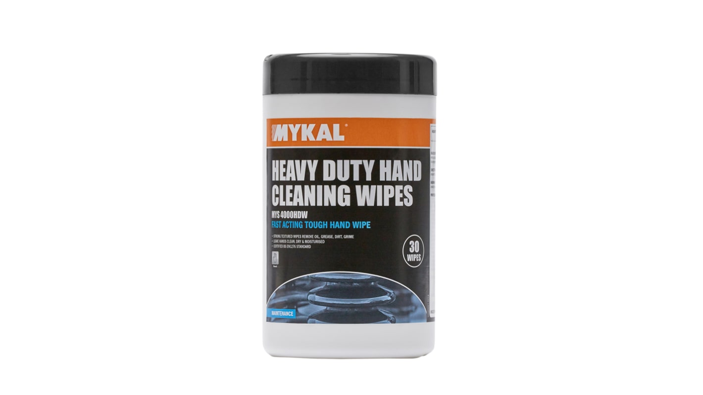 Mykal Industries Wet Hand Wipes, Tub of 50