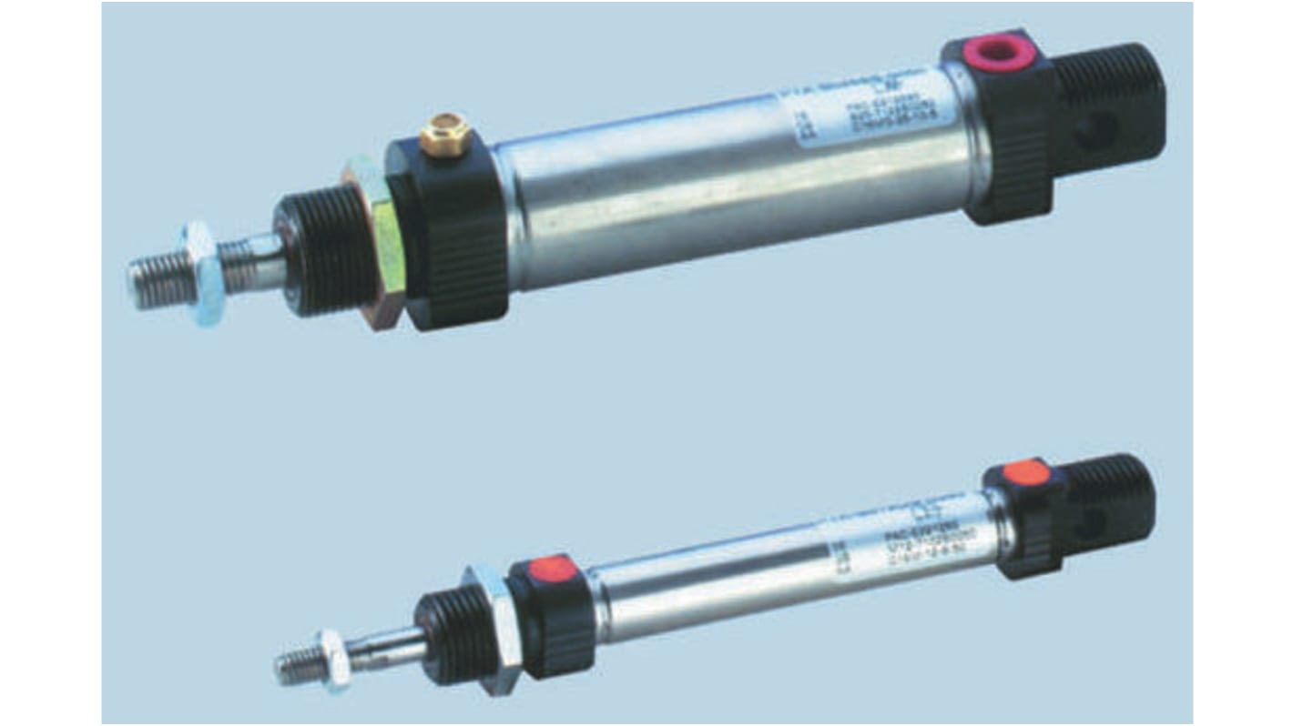Parker Pneumatic Piston Rod Cylinder - 16mm Bore, 15mm Stroke, P1A Series, Double Acting