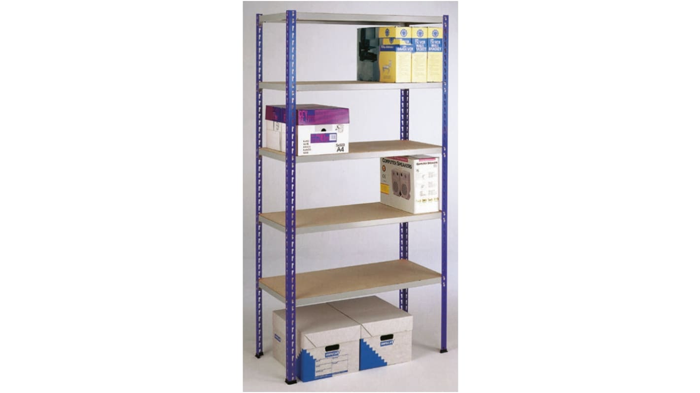 RS PRO Grey 1 Shelf Steel Easi-Rack Shelf Set, 18mm x 900mm, 450mm, 320kg Load