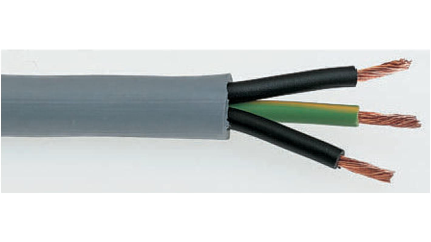 Belden Belden YY Control Cable, 3 Cores, 1.5 mm², YY, Unscreened, 50m, Grey PVC Sheath