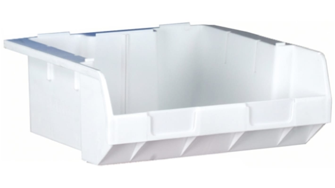 RS PRO Plastic Storage Bin, 180mm x 470mm, Natural