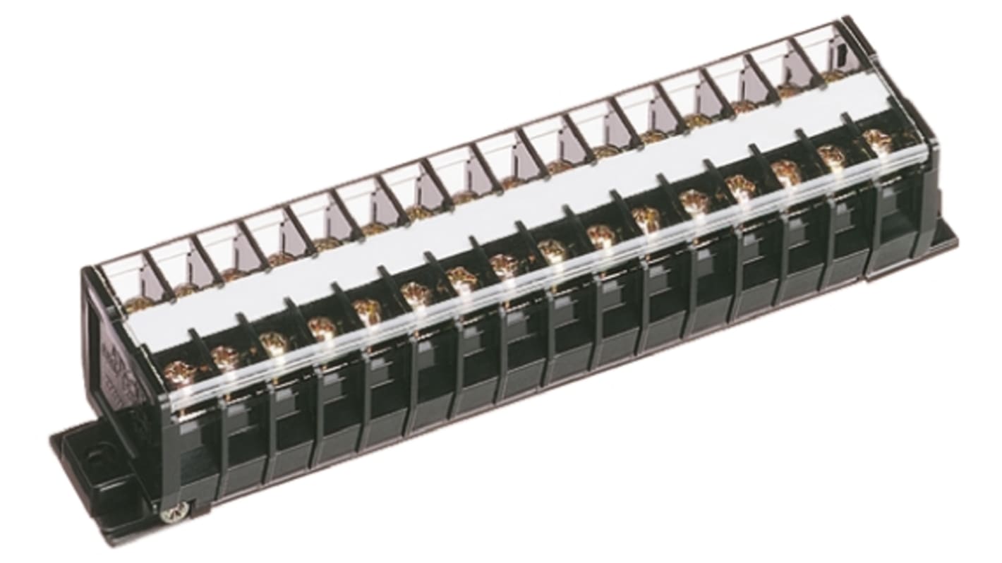 Toyogiken Barrier Strip, 8mm Pitch, 20A, 600 V, Screw Down Termination