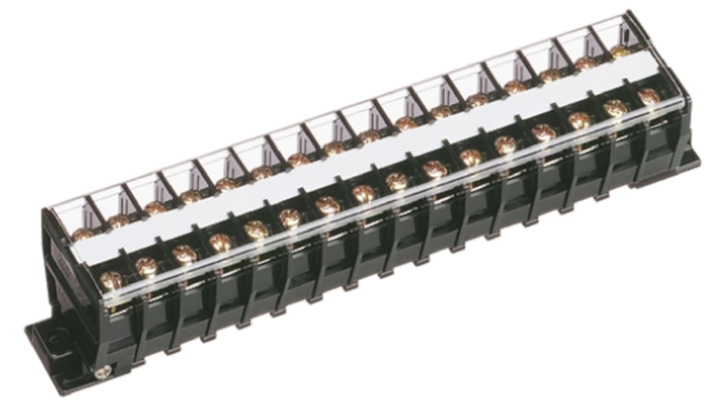Toyogiken Barrier Strip, 10mm Pitch, 30A, 600 V, Screw Down Termination