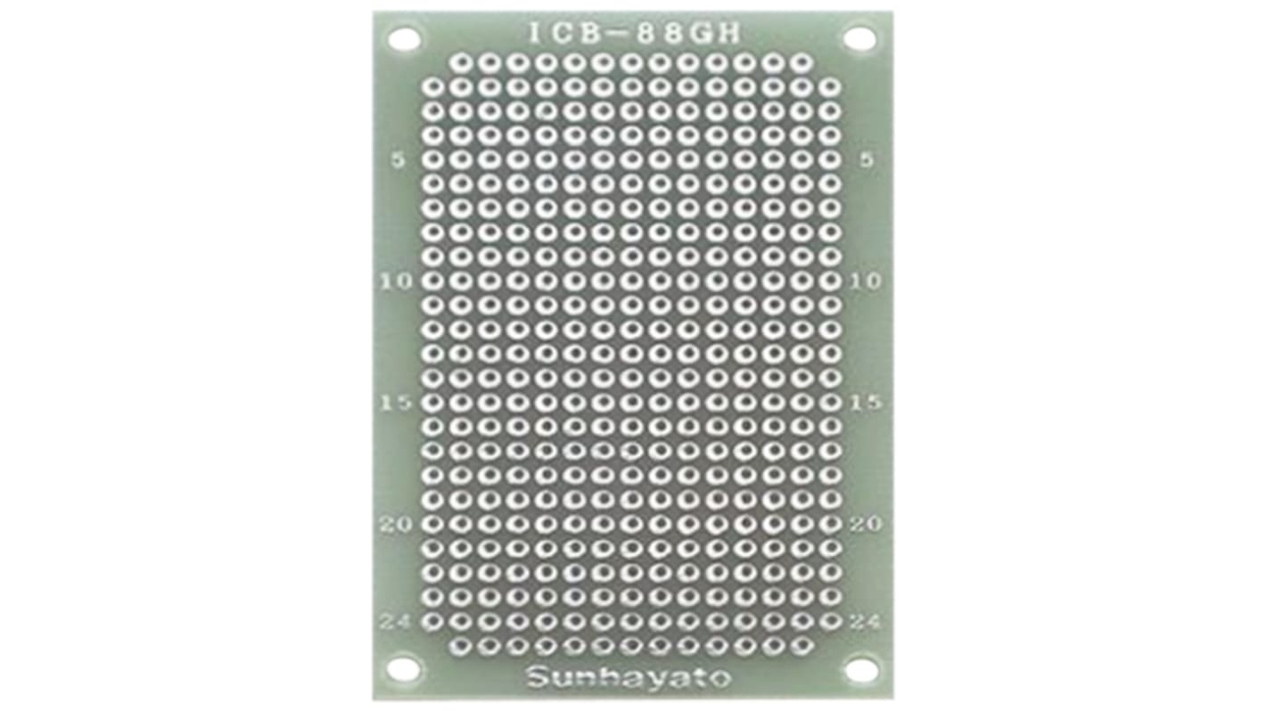 サンハヤト ユニバーサル基板 穴ピッチ:2.54 x 2.54mm, 穴経0.9 サンハヤト ユニバーサル基板 穴ピッチ:2.54 x 2.54mm, 穴経0.9