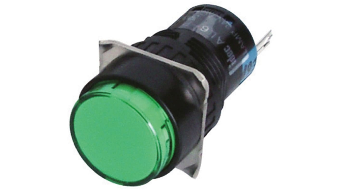 Idec Green Panel Mount Indicator, 16mm Mounting Hole Size