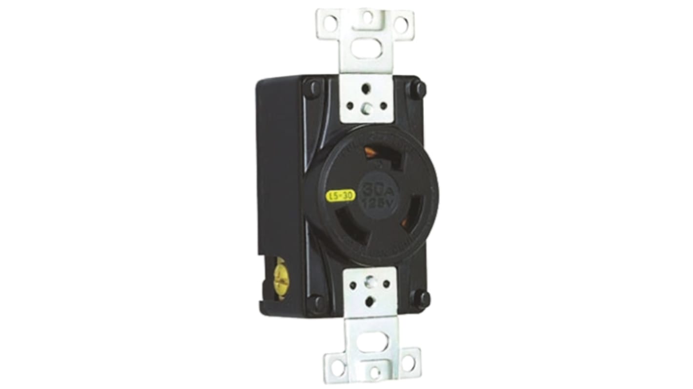 USA Mains Connector, 30A, Cable Mount, 125 V ac