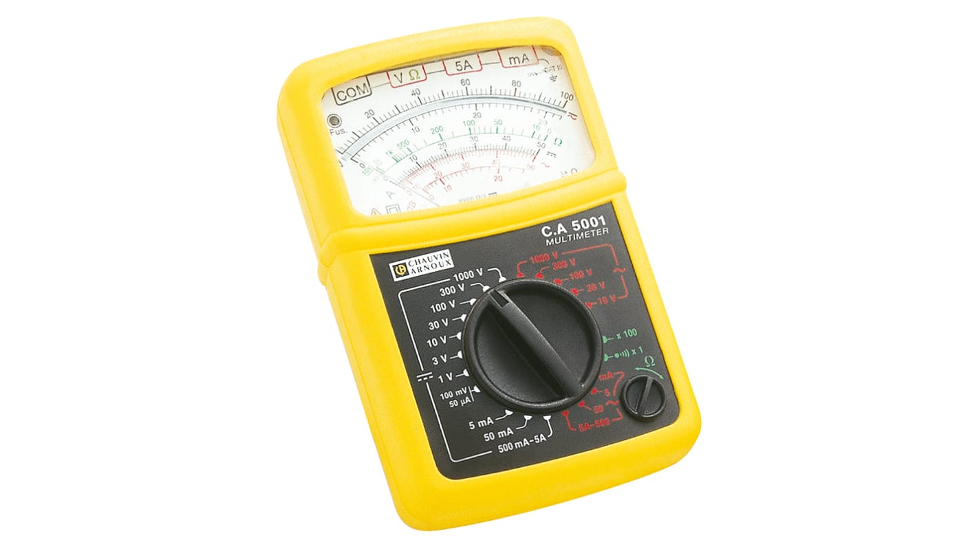 Chauvin Arnoux CA 5005 Handheld Analogue Multimeter, 600V ac Max - RS Calibrated