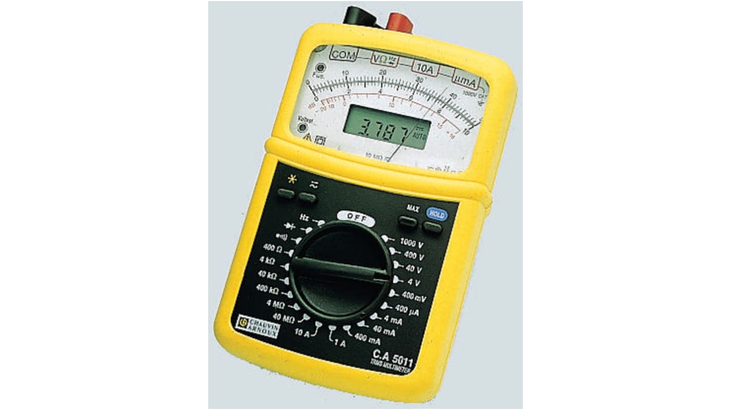 Multimetro analogico Chauvin Arnoux C.A 5011, 1000V ca/cc, 10Una ca/cc