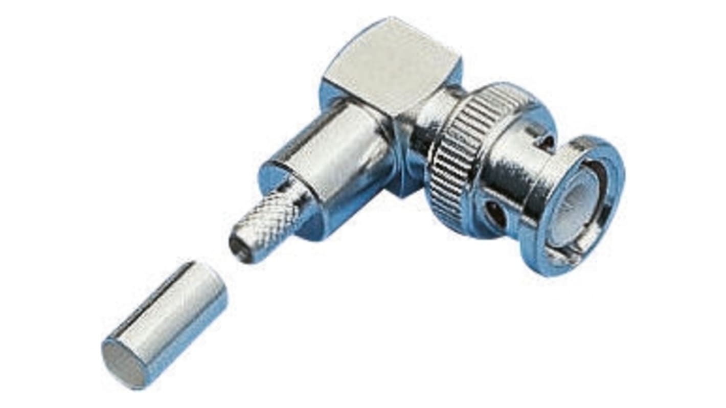 Amphenol RF, Plug Cable Mount BNC Connector, 50Ω, Crimp Termination, Right Angle Body