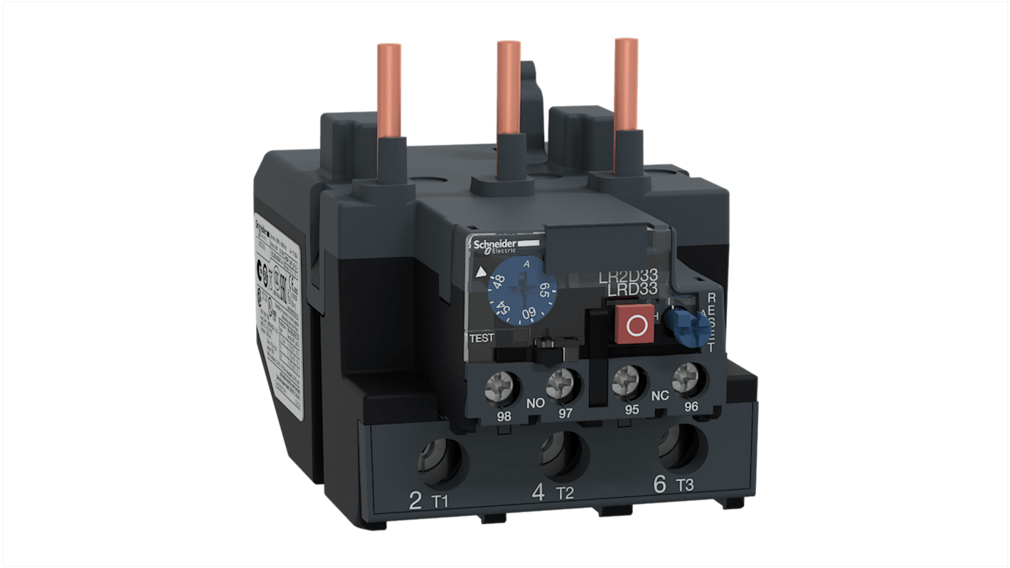 Schneider Electric LRD Thermal Overload Relay 1NO + 1NC, 48 → 65 A F.L.C, 65 A Contact Rating, 3P, TeSys