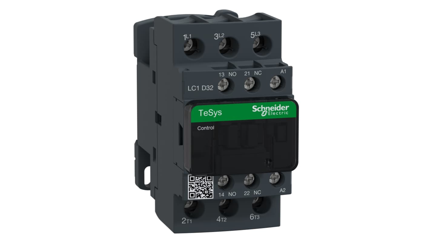 Schneider Electric TeSys D LC1D Contactor, 230 V ac Coil, 3-Pole, 32 A, 15 kW, 3NO, 690 V ac