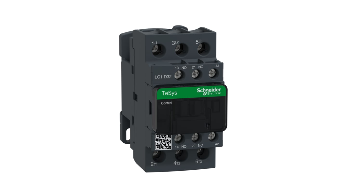 Schneider Electric 接触器, 15 kW, 线圈24 V 交流, 触点32 A, 690 V 交流, 3P, 3 常开, LC1D系列