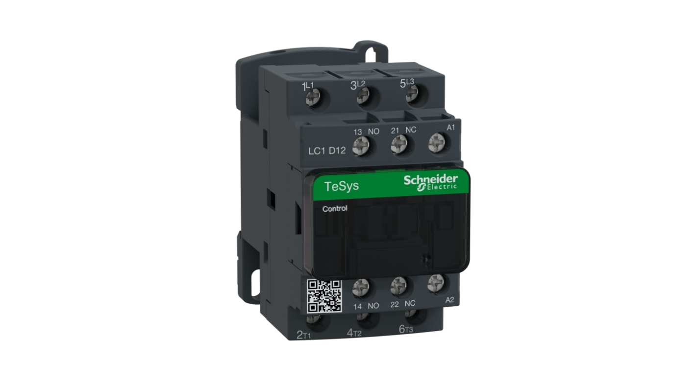 Schneider Electric TeSys D LC1D Contactor, 230 V ac Coil, 3-Pole, 12 A, 5.5 kW, 3NO, 690 V ac