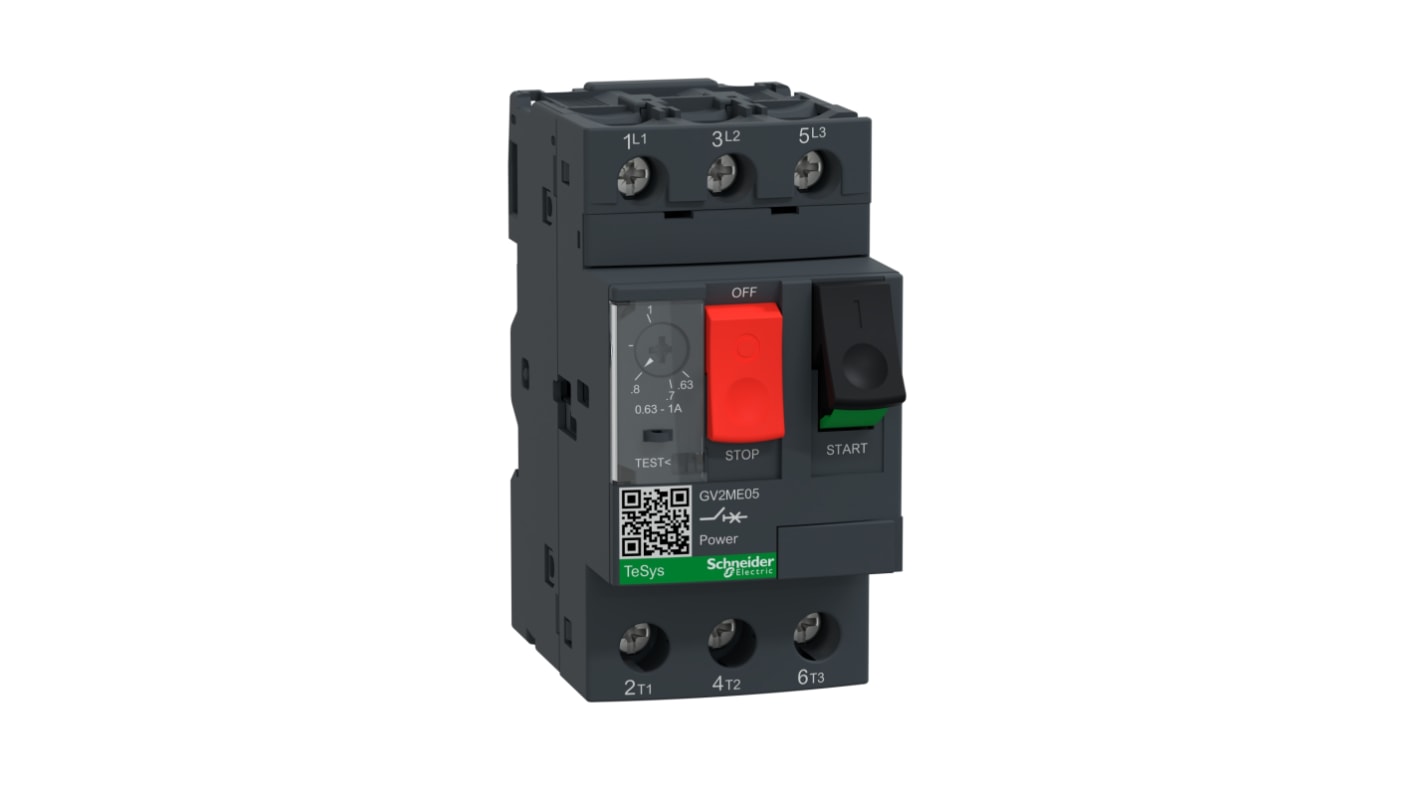 Schneider Electric 0.63 → 1 A TeSys Motor Protection Circuit Breaker, 690 V