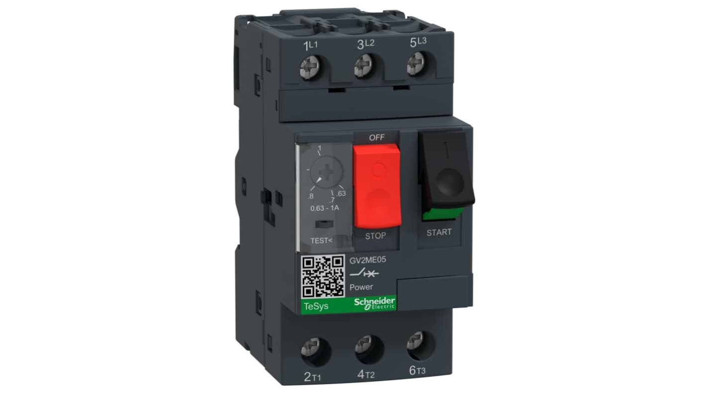 Schneider Electric 0.63 → 1 A TeSys Motor Protection Circuit Breaker, 690 V