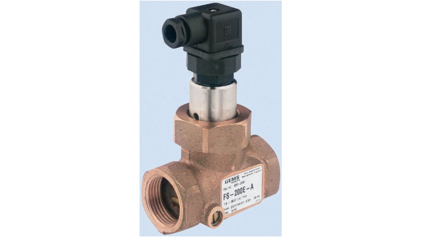 Rs-Online Sensore di flusso Gems Sensors per Liquidi flusso 7 5 l/min → 30 l/min