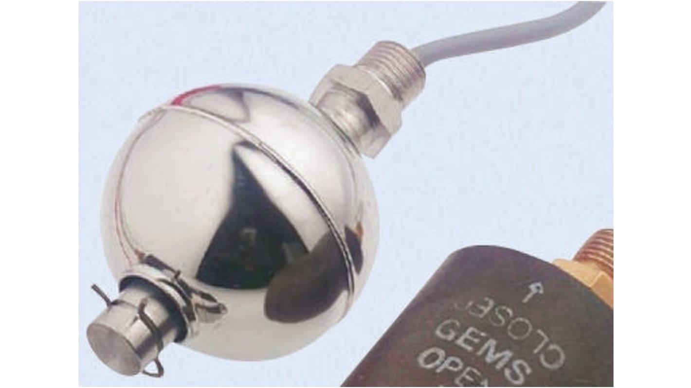 Interruttore a galleggiante Gems Sensors, in Acciaio inox, montaggio Orizzontale, verticale, Relè, 30bar