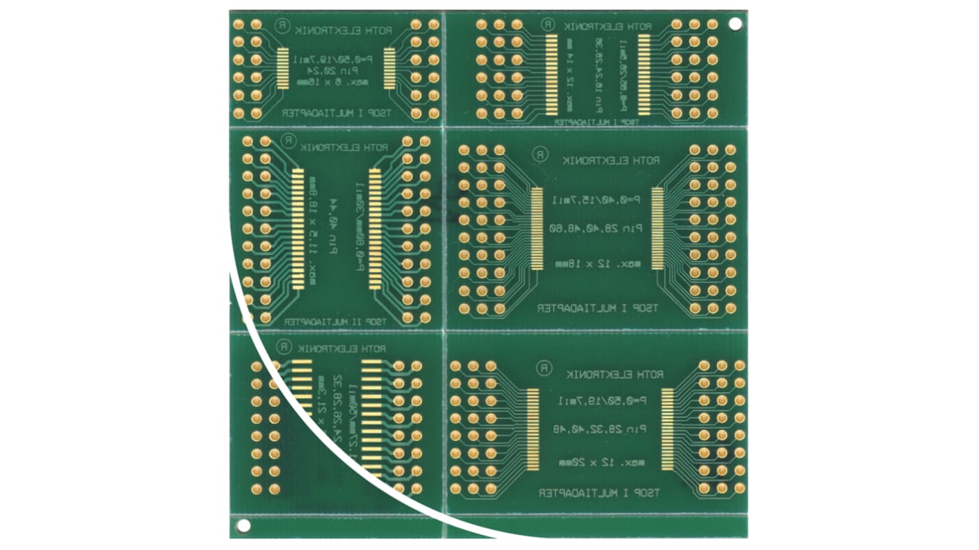 RE900, Dobbeltsidet Udvidelseskort Multiadapterkort FR4, 76.2 x 72.6 x 1.5mm