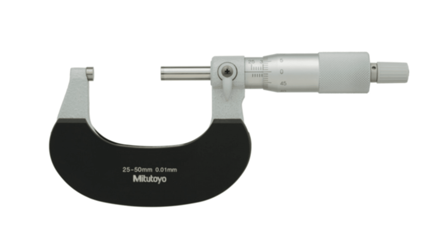 Mitutoyo 102-302 External Micrometer, Range 25 mm →50 mm