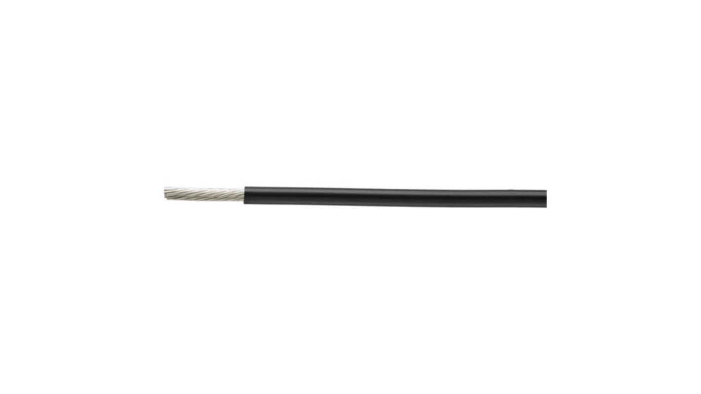 TE Connectivity Black 0.6 mm² Harsh Environment Wire, 20 AWG, 19/32, 100m, ETFE Insulation, 55A0111-20-0