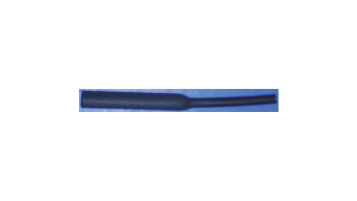 RS PRO Halogen Free Heat Shrink Tubing, Black 25.4mm Sleeve Dia. x 1.2m Length 2:1 Ratio