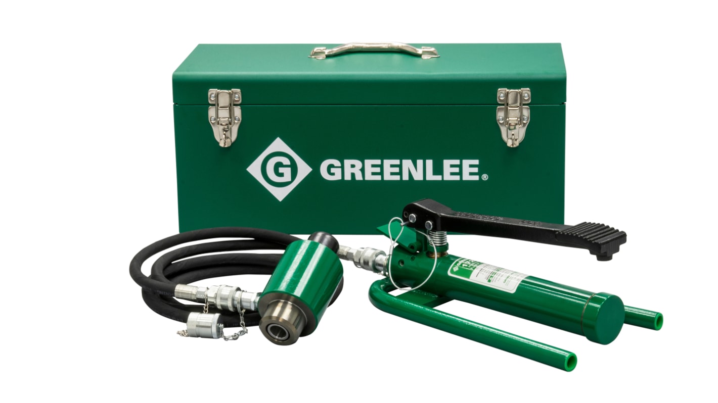 Greenlee Presse, 11t, Hydraulikantrieb mit Stempel und Fußpumpe