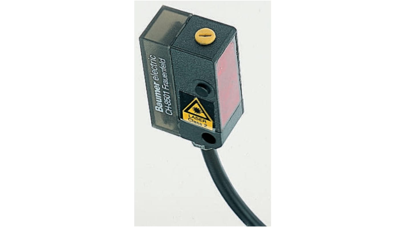 Rs-Online Sensore fotoelettrico Rettangolare Baumer a diffusione rilevamento 22 mm → 130 mm uscita PNP