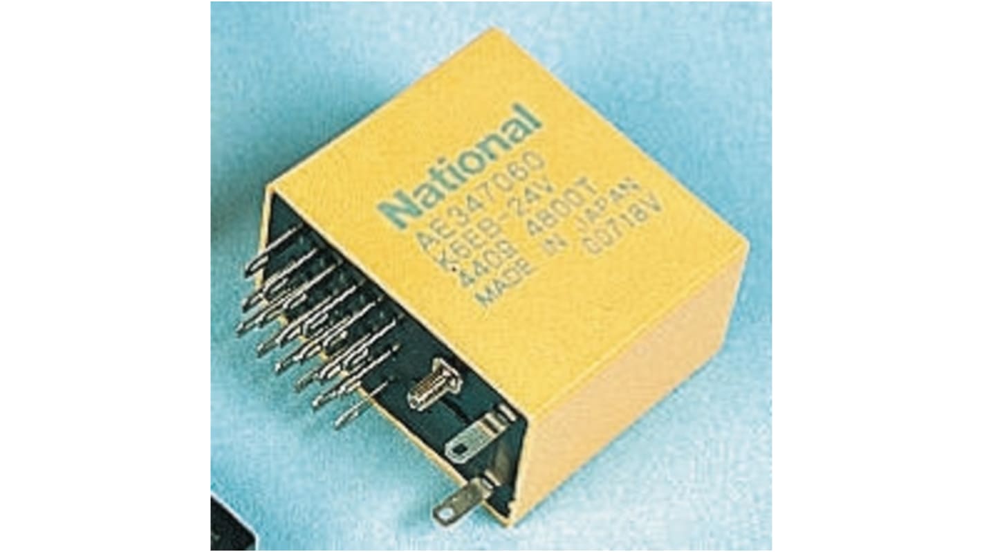 Panasonic PCB Mount Non-Latching Relay, 24V dc Coil, 2A Switching Current, 6PDT