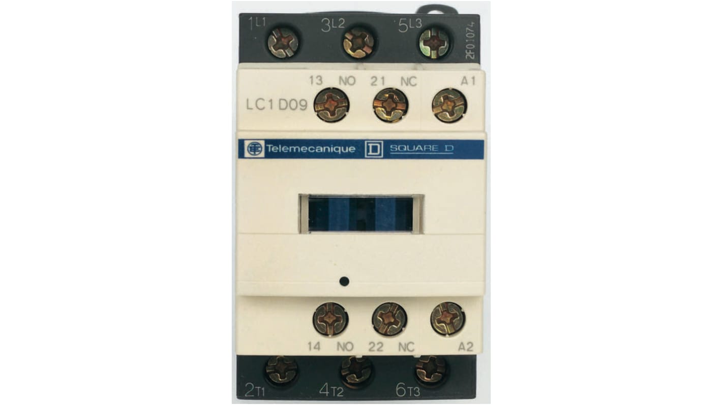 Contattore Telemecanique, serie LC1, 3 poli, 3 NA, 50 A, 25 kW, bobina 230 V c.a.
