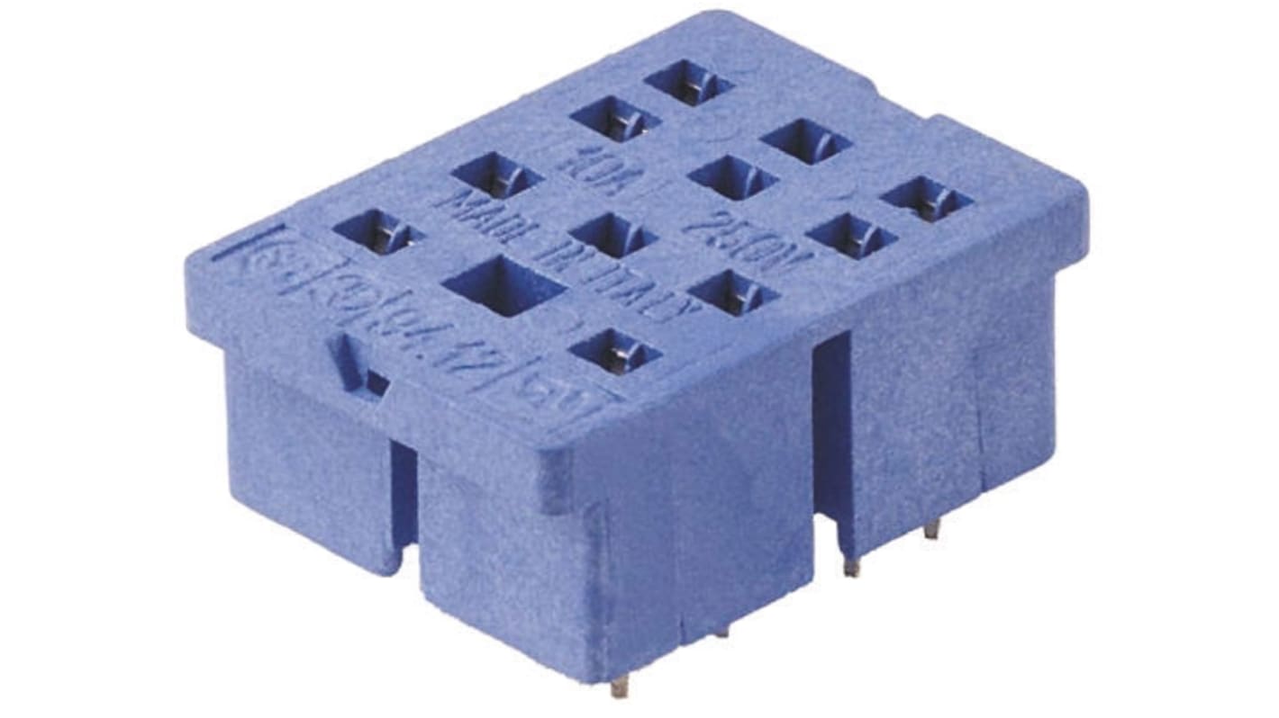 Zócalo de relé Finder 94 para 55,32 de 8 contactos, 10A máx., montaje en PCB