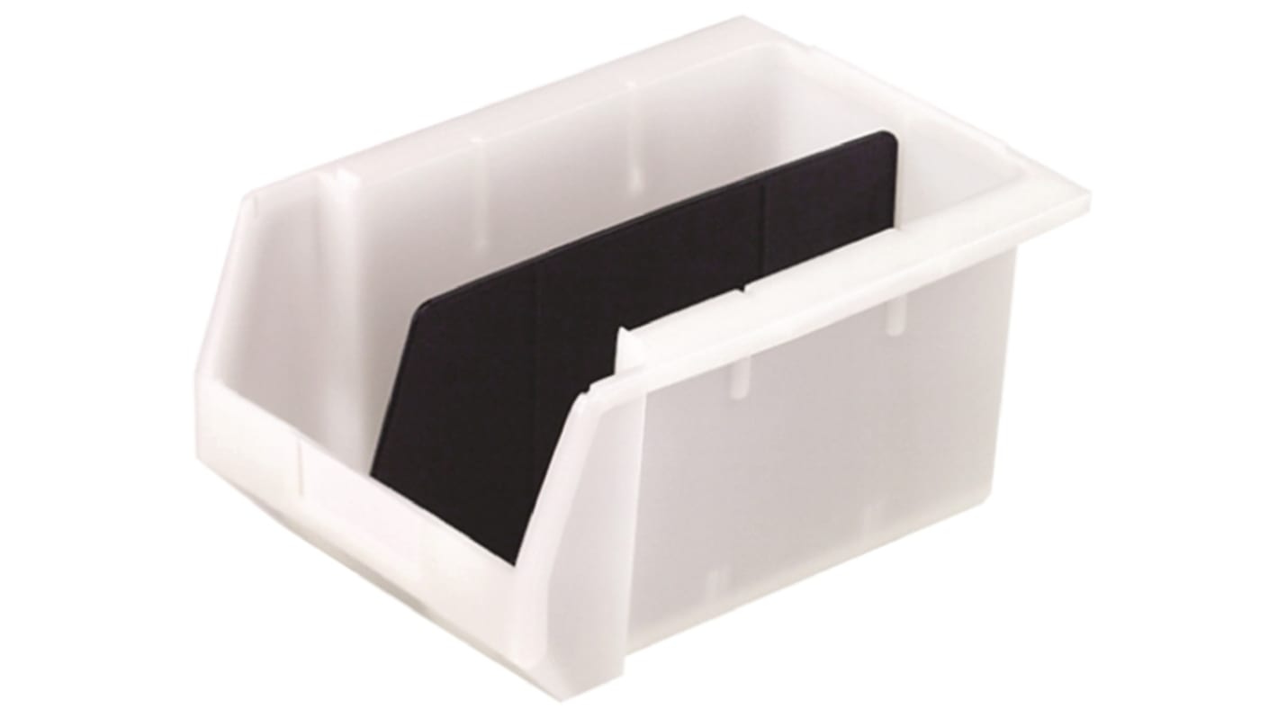 RS PRO Plastic Storage Bin, 180mm x 239mm, Natural