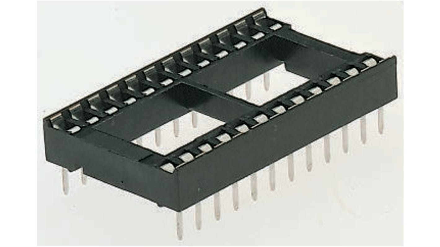 Winslow, W3100 2.54mm Pitch Vertical 32 Way, Through Hole Stamped Pin Open Frame IC Dip Socket, 10A