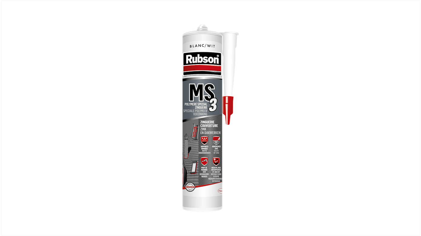 Cartouche de Résine d'enrobage Rubson - Henkel Acrylique, Plastique, Silicone Blanc 280 ml