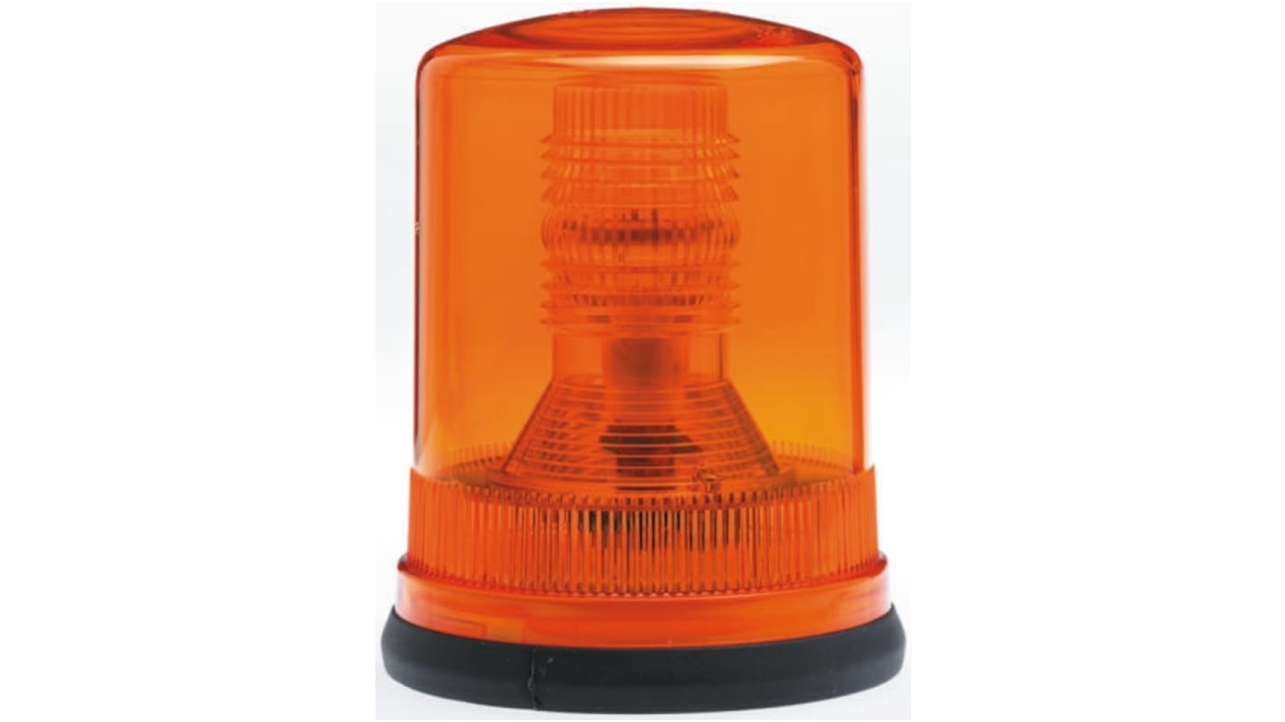 Moflash FF 98SF Series Flashing Beacon, 12 V dc, 24 V dc, Base Mount, Incandescent Bulb