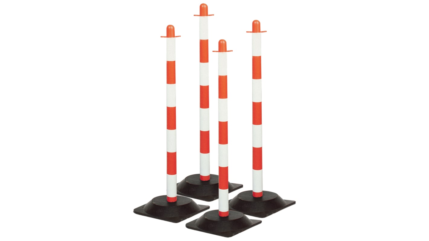 Brady Red & White PE Barrier Post