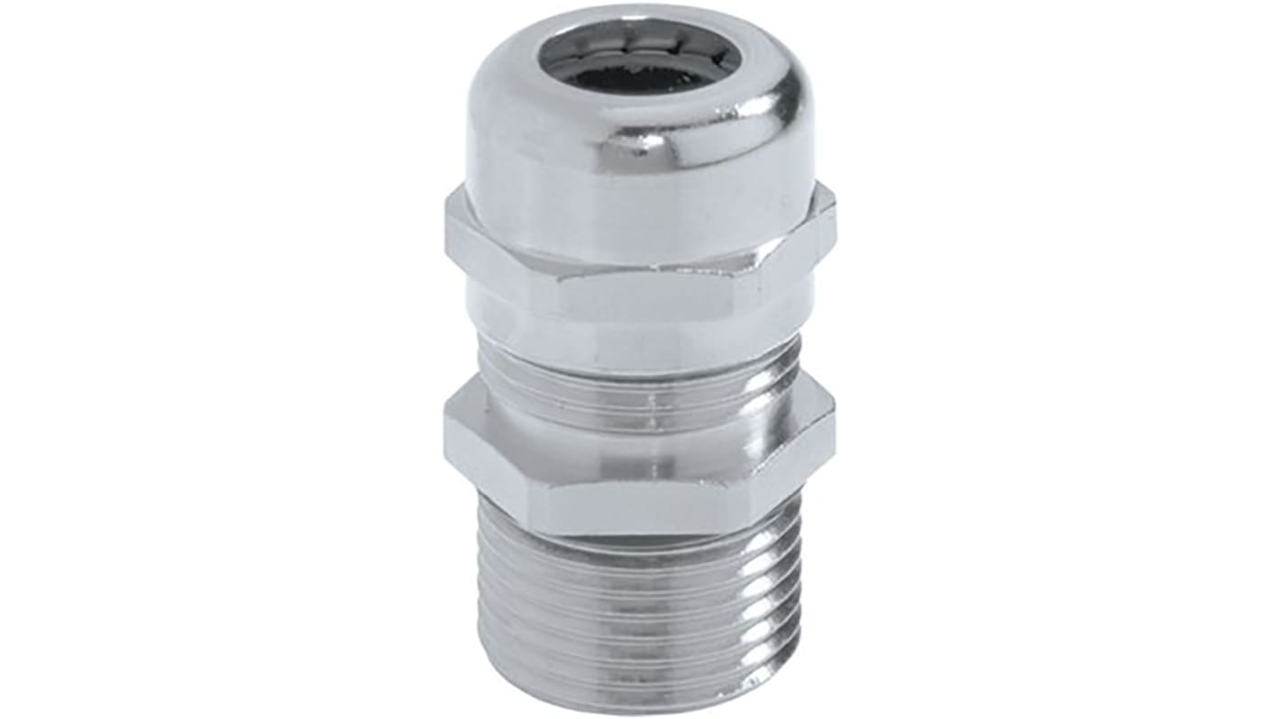 Lapp SKINTOP Series Metallic Nickel Plated Brass Cable Gland, M20 Thread, 7mm Min, 12.5mm Max, IP68