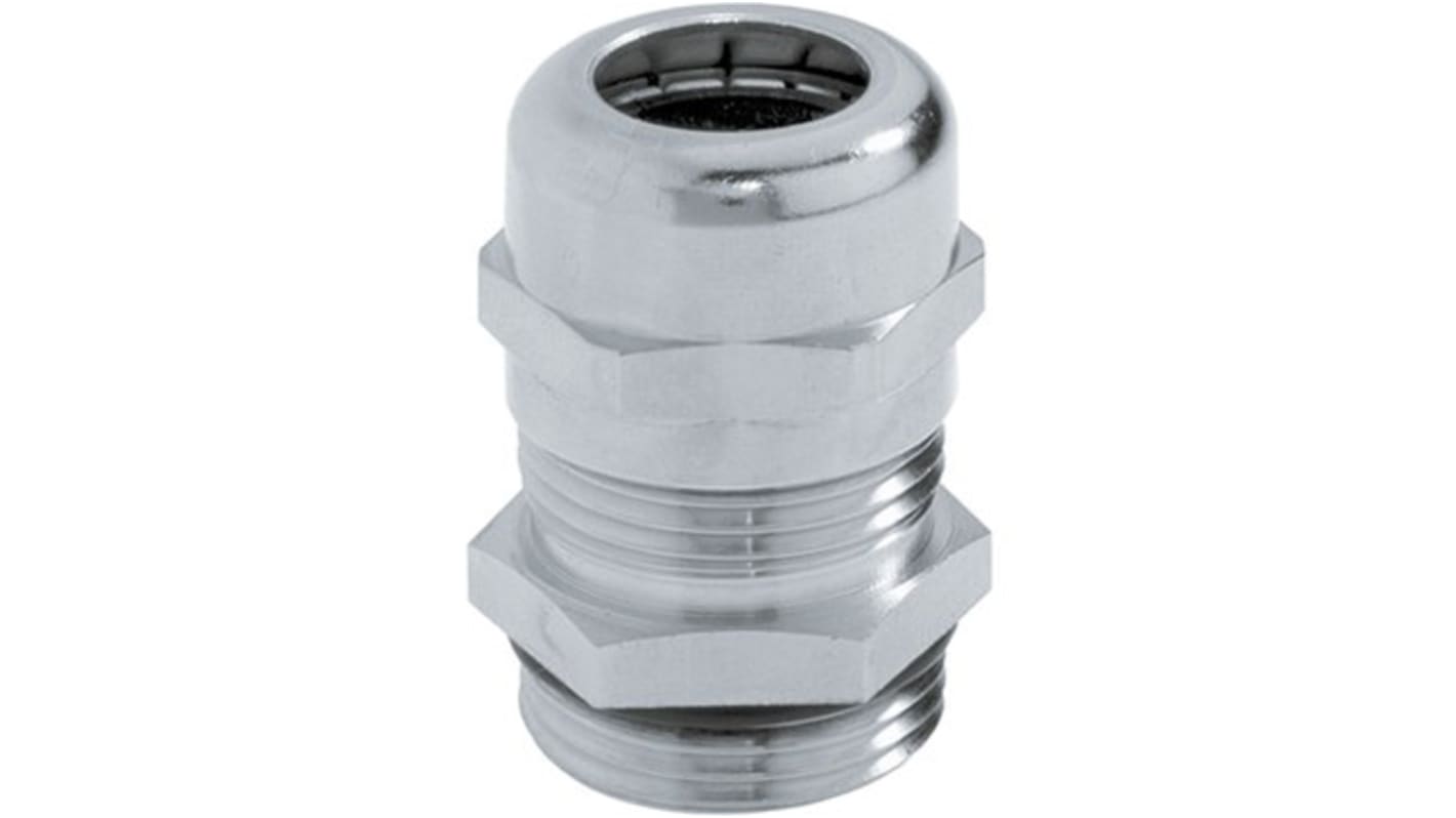 Lapp SKINTOP Series Metallic Nickel Plated Brass Cable Gland, M40 Thread, 19mm min., 28mm max., IP68