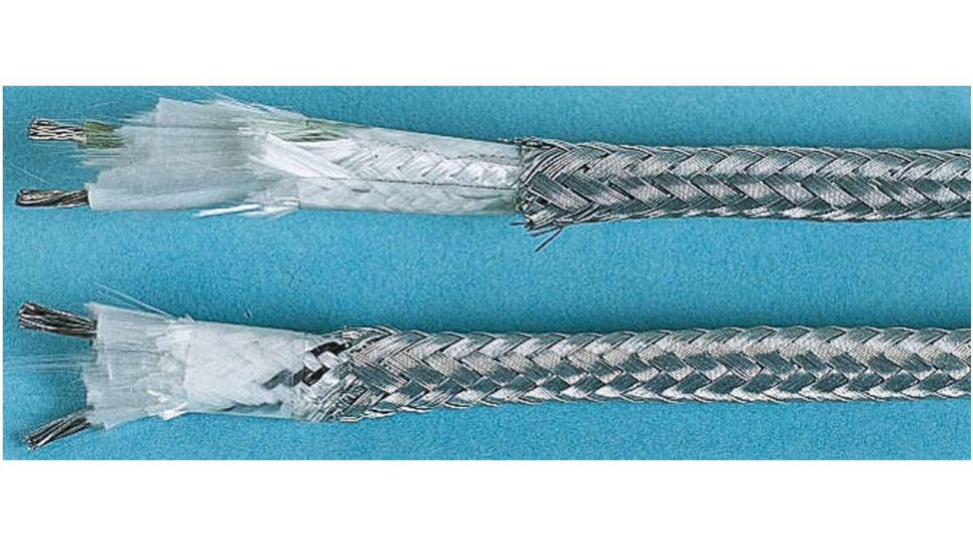 RS PRO Type S Extension Cable, 25m, Unscreened, Silicone Rubber Insulation, +250°C Max, 14/0.3mm
