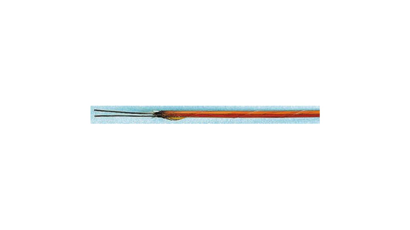 RS PRO Type K Thermocouple & Extension Wire, 20m, Unscreened, Kapton Insulation, +250°C Max