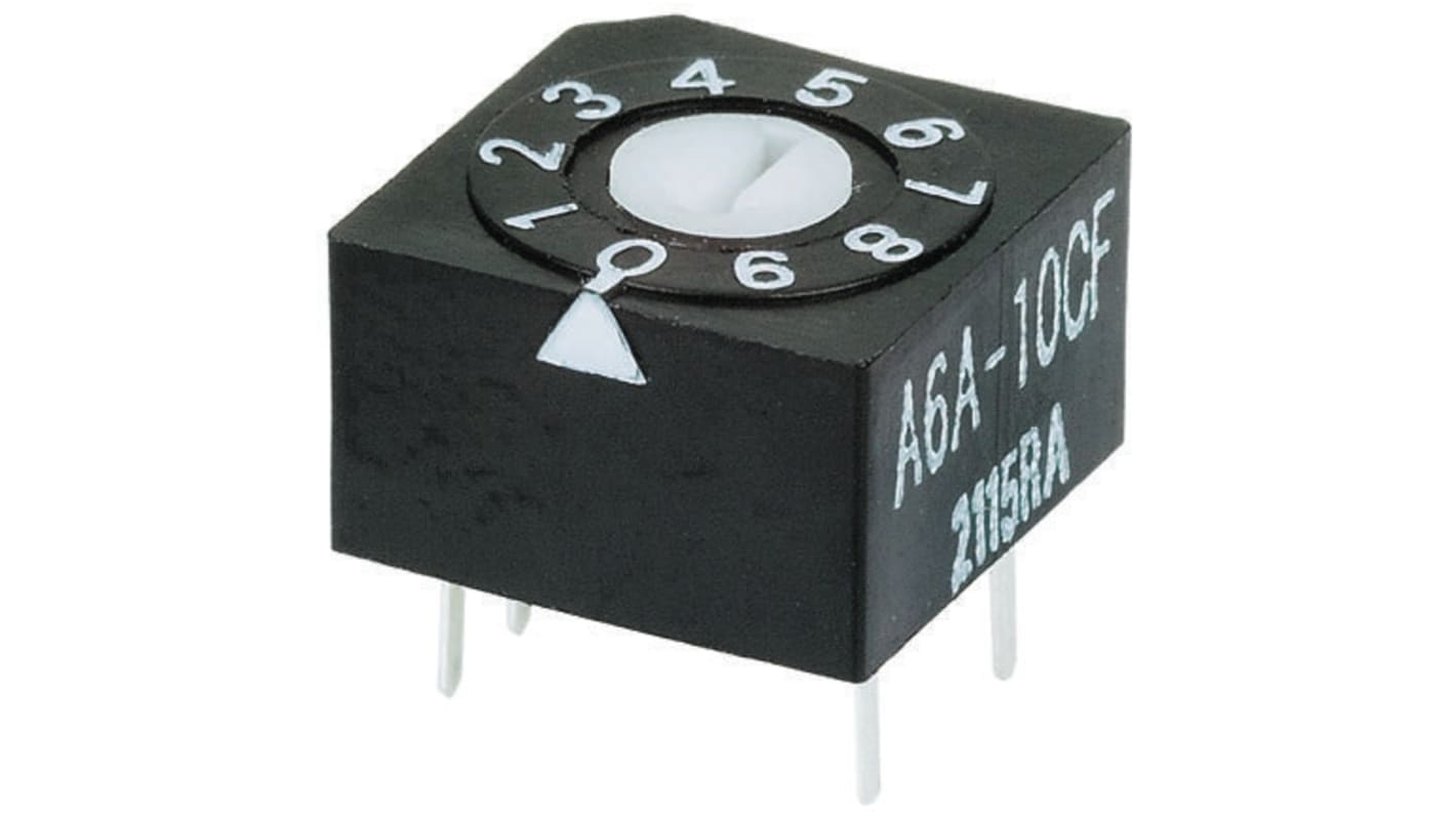 Interruptor DIP, Pasante, Actuador Ranurado Giratorio, 100 mA a 30 V dc, 16 vías, -10 → +70°C