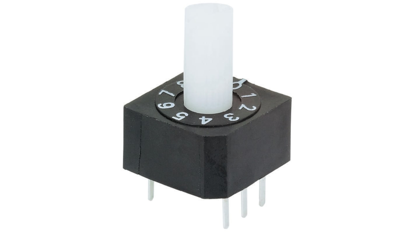 Interruptor DIP, 16P, Montaje en orificio pasante, Actuador Eje Giratorio, 100 mA a 30 V dc, 16 vías, -10 → +70°C