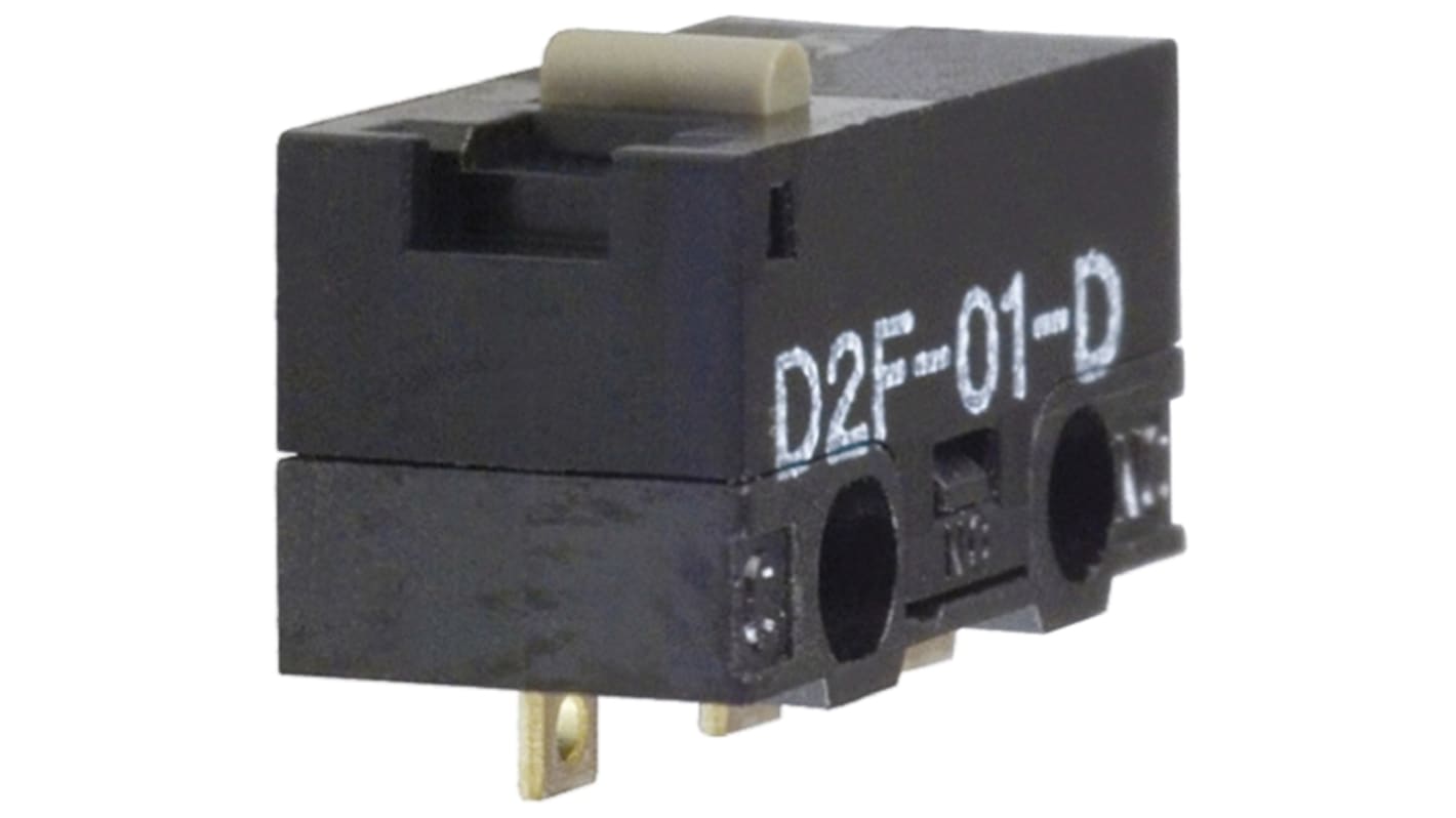 Omron Pin Plunger Micro Switch, Solder Terminal, 3 A @ 125 V ac, SPDT, IP40