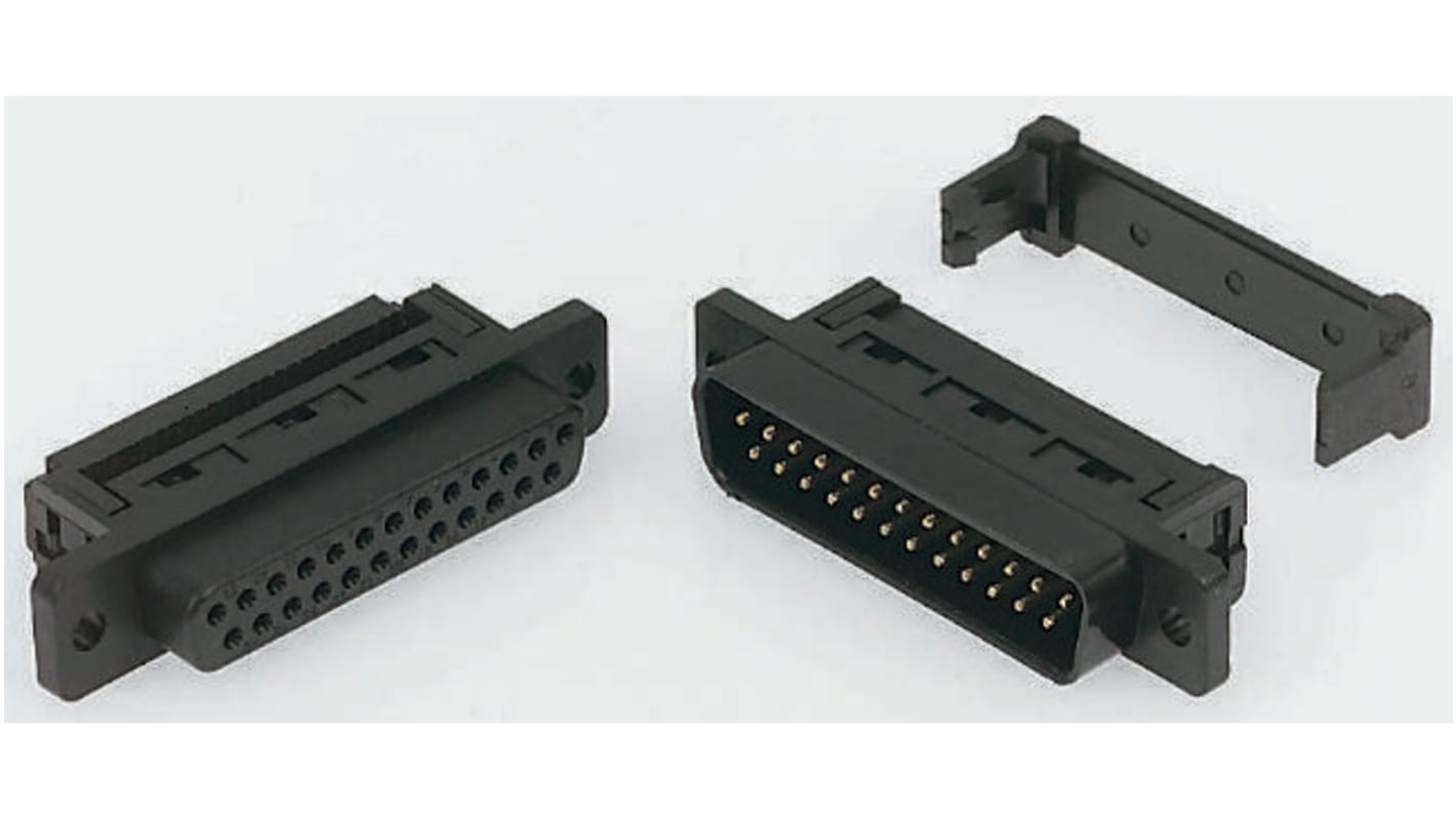 Conector D-sub RS PRO, paso 1.27mm, Recto D-Sub estándar, Montaje de Cable, Hembra, Terminación IDC, 250 V, 3A